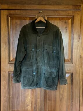 Burberry Suede 7-Pocket Field Jacket